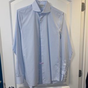 Suitsupply Traveller Pinstripe Dress Shirt. 15.5L